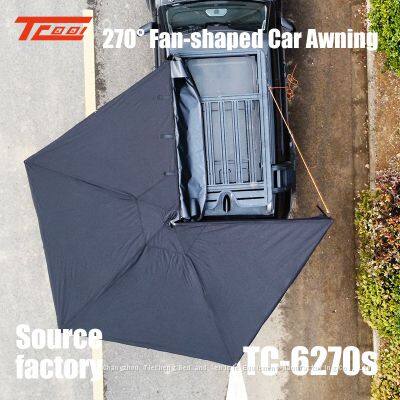 Car Side 270° Awning Rotating Sky Curtain Canopy Car Mounted Aluminum Alloy Oxford Cloth Camping Rainproof Sunshade