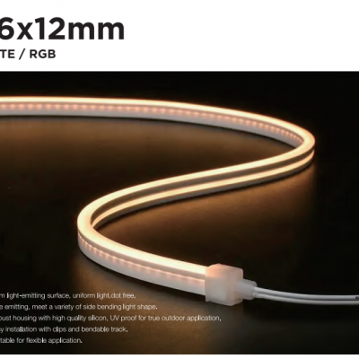 Новый дизайн и цвета. Силиконовый материал. Водонепроницаемость IP67. Для наружного использования. 10 Вт. SMD2835. Ширина 6 мм. Гибкий светодиодный неоновый свет