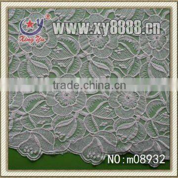 Elegant Flower Embroidery Lace Fabric