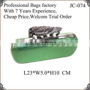 Dongguang Factory sell 2012 fashion ring shiny clutches and minaudiere