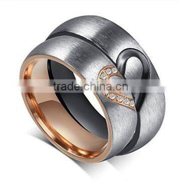 customized popular titanium rings cheap engagement rings for lovers fashion wedding rings