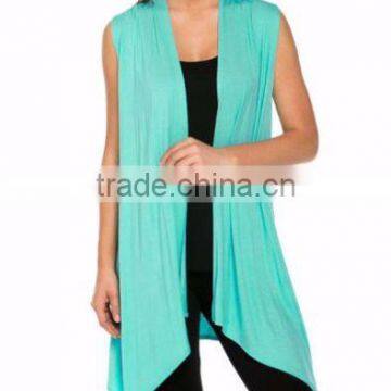 2015 Fashion Plus Size Solid Color Sleeveless Knit Waistcoat Cardigan Jacket Women's Clothing Coats photo-3