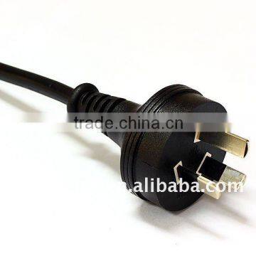 SAA 3 pin plug power cord Australia cordset