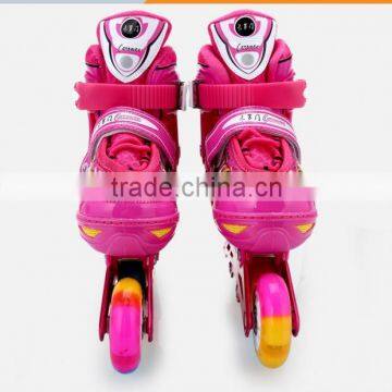 CE approved youth inline skates with flash pu wheel