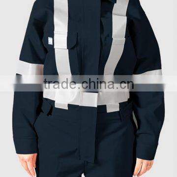 100% cotton fabric hi-vis reflective coverall