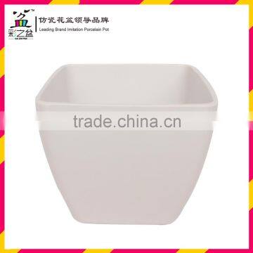 wholesale Simple and elegant classical design Square Melamine flower pot MX1201-2