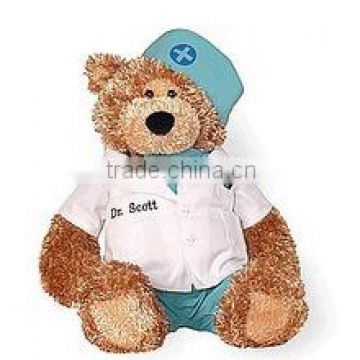 OEM designs high quality stuffed popular doctor&nurse teddy bear plush toys