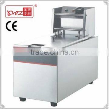 Hot sale commercial stainless steel tabletop one tank one sieve electric deep fryer/Chips fryer/Chicken fryer