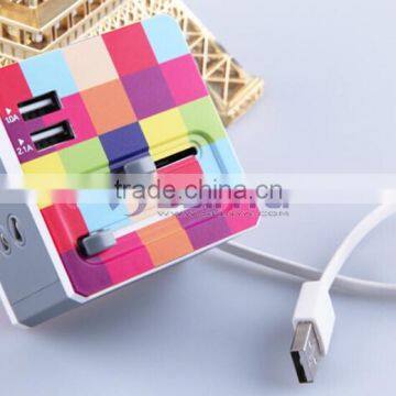 Universal International Plug Adapter All in One 2 USB Port World Travel AC Power Charger Adaptor With AU US UK EU Plug photo-5