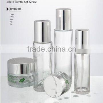 Transparent Green Glass Bottle for Cosmetic Packaging With Water Dropper photo-6