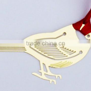 Bird shape Thin Plating Customized Metal bookmark