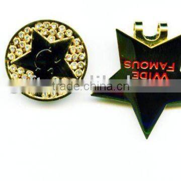 star metal Golf hat Clip