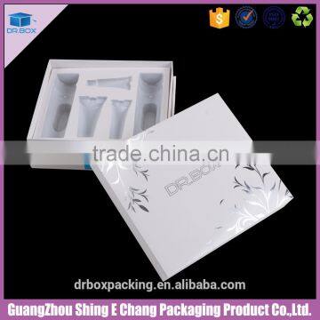 Luxury paperboard cosmetics suit packing with blister insert