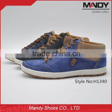 High quality elegant laced up practical comfortable men jean casual shoe