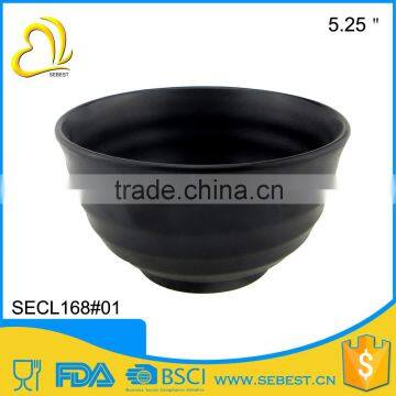 best selling hotel used melamine dinnerware black soup bowl