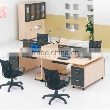 Movable 4 seat Office Workstation Cubicle with three drawers ( SZ-WS451)