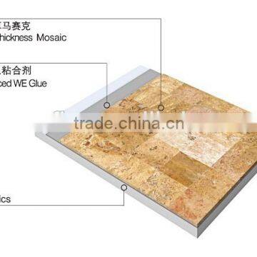 Marble mosaic porcelain composite tile