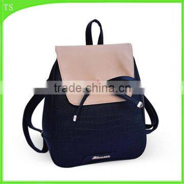 ladies fashion backpack girls PU shoulder handbag bag for teenagers made in China