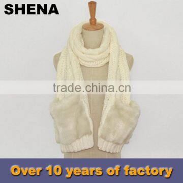 shena new knitting faux fur scarf for sale