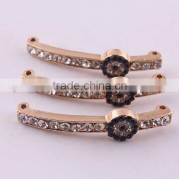 bulk crystal rhinestone connector charms ! wholesale alloy glitter silver Connector for bracelet making!!