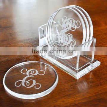 Clear Acrylic Coasters Acrylic Drink Coasters Coasters Display Stand                        
                                                Quality Choice