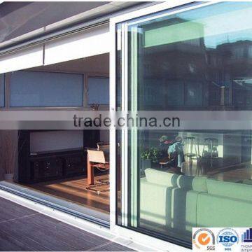 Aluminium sliding door with double glazing