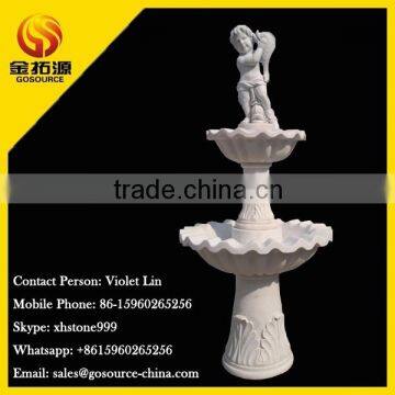 White Marble Fountain Price With Child Boy Statue