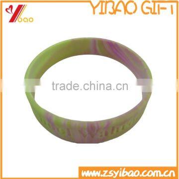 Promotional Assorted Color Silicone Rubber Wristband, Customized Silicone Rubber Bracelet Color mixing