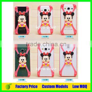 Wholesale custom cheap cartoon silicone universal mobile phone cover bumper 3D phone case                        
                                                Quality Choice