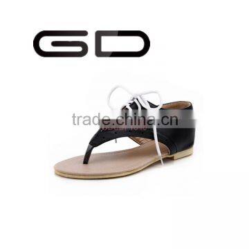 GD 2016 new fashion one buckle girls low price no heel summer sandals