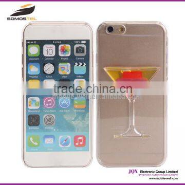 [Somostel] Hot sale high quality for iphone 6 3d cocktail liquid case