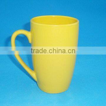 The yellow mug, custom porcelain glazed mug, nice promotion mug