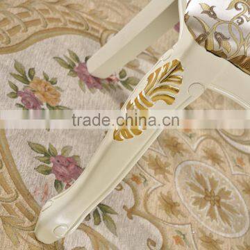 Italian Antique Style Gold Leaf Baroque Dining Chair Luxury White Wedding Chair photo-5