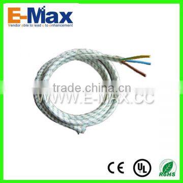 colored braiding electrical wires cotton textile cable wires