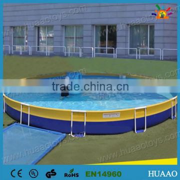 Above ground steel frame swimming pool