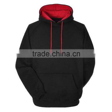 Plain Black and Red Hoodie