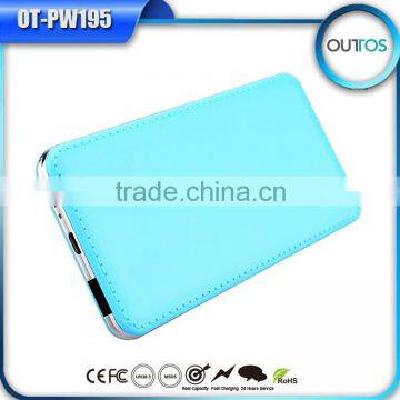 Superior quality 8000mah leather power bank for lady girl as Christmas gifts