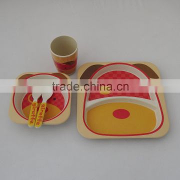 Eco-Friendly Bamboo Fiber Kids Dinnerware Sets