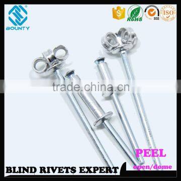 HIGH QUALITY OPEN END FACTORY PROTRUDING CROWN HEAD ALUMINUM POP PEEL RIVETS