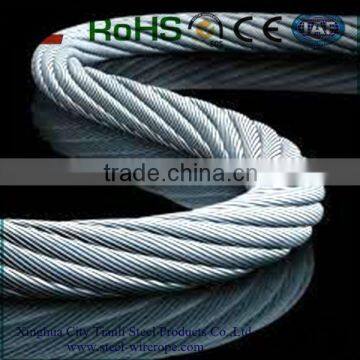 6*19S+NF 8*19S+NF stainless Steel Wire Rope for Elevater 8mm 10mm 12mm