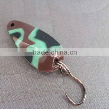 21G/50mm Brown and Green New Style Zinc Spoon&Spinner