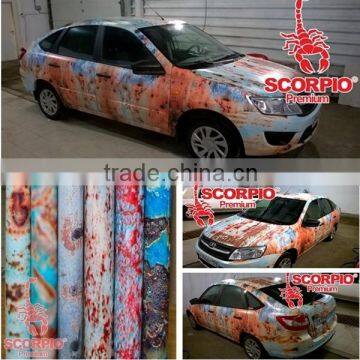 New arrival self-adhesive ivory rust car digital printed vinyl wrap                        
                                                Quality Choice