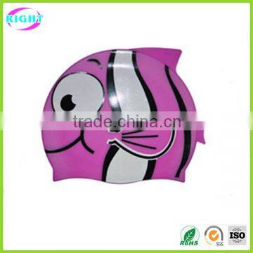 Custom Logo Adult Kid Size Silicone Swim Cap photo-4