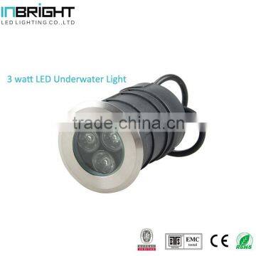 Diameter 75mm 3W IP68 underwater LED inground light