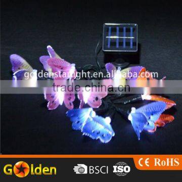 Hot Selling 12 Led Solar Butterfly String Decoration Light for Garden photo-3