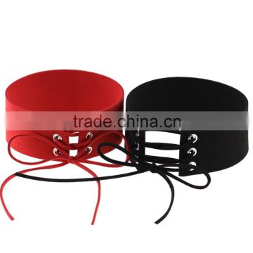 exaggerated punk sexy bondage Choker Collar Rope Tie Necklace