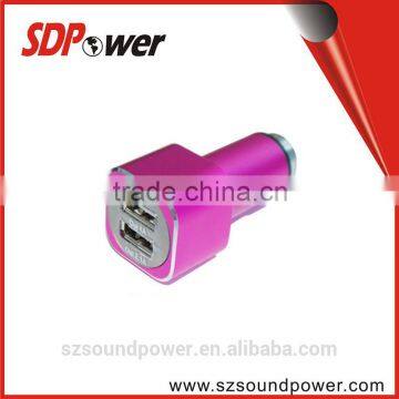 Promotion: high quality stainless steel alloy 2usb 3.1A car charger