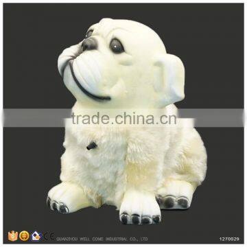 Promotional Gift Custom Plush Dog Ceramic Paint Piggy Bank