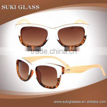 2016 wholesale unisex UV400 fashionable bamboo legs eyeglasses