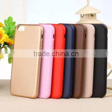 Solid Color PU Mobile Phone Back Case For IPhone 6s Plus